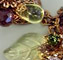 Collier Armband Ohrclips___Glas und Strass___1940___Haskell 
